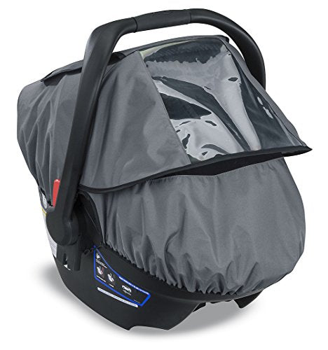 Britax B-Covered All-Weather Infant Car Seat Cover - UPF 50 - Waterproof - Ventilated Mesh Window for Insect Protection , 16x17x25 Inch (Pack of 1)