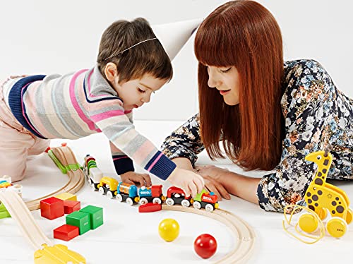 BRIO My First Railway – 33727 Beginner Pack | Wooden Toy Train Set for Kids Age 18 Months and Up