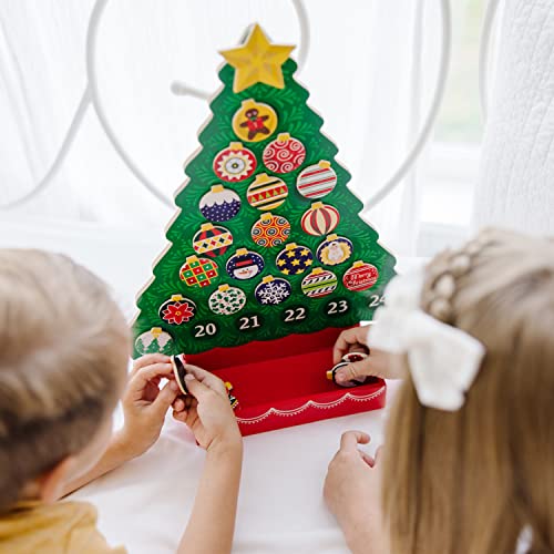 Melissa and Doug Wooden Advent Calendar - Magnetic Christmas Tree, 25 Magnets - Holiday Tree Themed Countdown Style Toddler and Kid Advent Calendar 2022 For Ages 3+