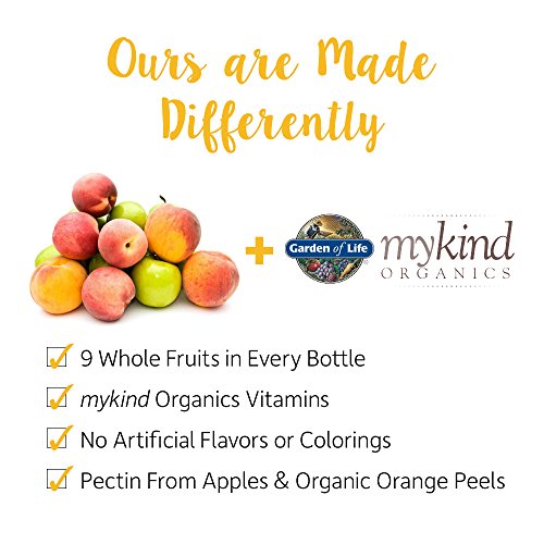 Garden of Life mykind Organics Kids Gummy Vitamins - Fruit - Certified Organic, Non-GMO and Vegan Complete Children's Multi - B12, C and D3 - Gluten, Soy and Dairy Free, 120 Real Fruit Chew Gummies