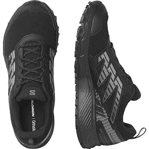 Salomon Men's Wander Trail Running Shoe, Black, 8.5