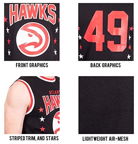 Ultra Game NBA Chicago Bulls Mens Jersey Sleeveless Muscle T-Shirt, Black, Medium