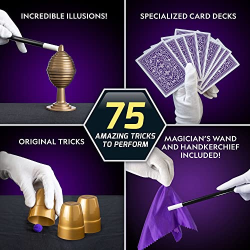 NATIONAL GEOGRAPHIC Mega Magic Set - More Than 75 Magic Tricks for Kids to Perform with Step-by-Step Video Instructions for Each Trick Provided by a Professional Magician (Amazon Exclusive)