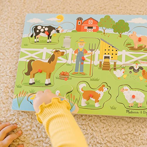 Melissa and Doug Old MacDonald's Farm Sound Puzzle - Farm Animal Toys, Sound Puzzles For Toddlers And Kids Ages 2+