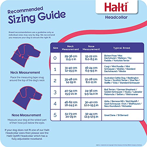 HALTI Headcollar Size 1 Red, Bestselling Dog Head Harness to Stop Pulling on The Lead, Easy to Use, Padded Nose Band, Adjustable and Reflective, Professional Anti-Pull Training Aid for Small Dogs
