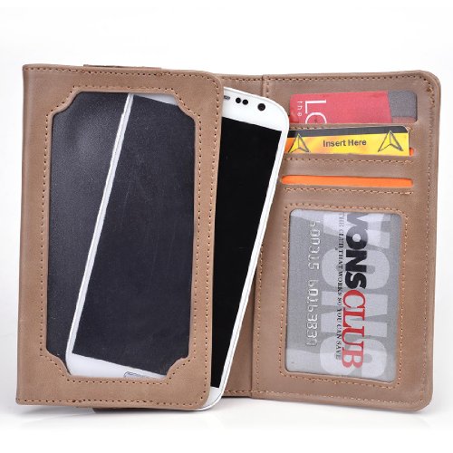 Kroo Men's Wallet for Smartphone up to 5-inch - Carrying Case - Frustration-Free Packaging - Grey'