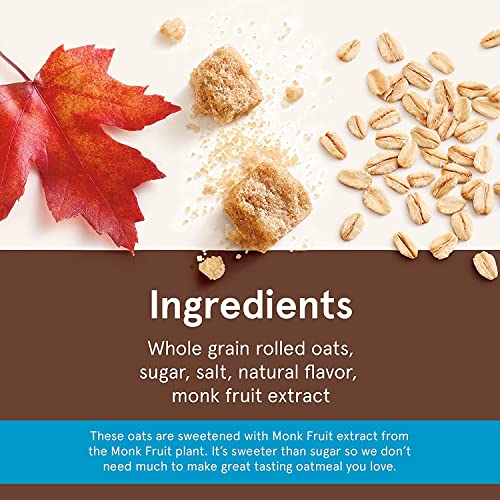 Quaker Instant Oatmeal Lower, Maple and Brown Sugar, 1.19 Oz, Pack of 44