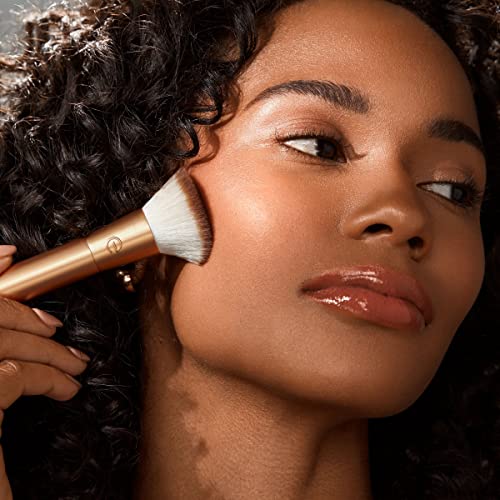 EcoTools Precious Metals Face Blend and Sculpt Set, Makeup Brush Kit, Foundation Brush, Ecofriendly Makeup Brush Kit, Recycled Aluminum, Chrome, Precision, 4 Piece Set