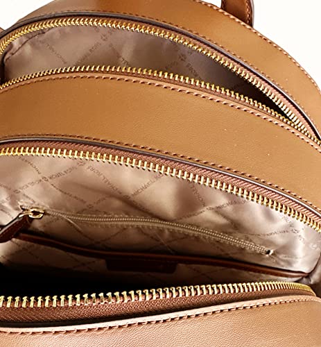 Michael Kors Jaycee Large Backpack School Bag Bundled with Michael Kors Jet Set Travel Large Trifold Wallet MK Signature (Brown MK)