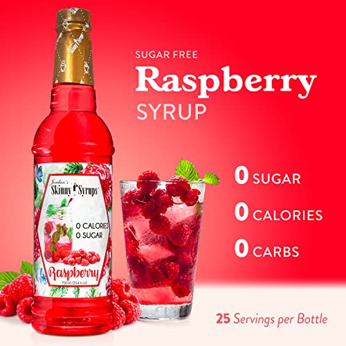Jordan's Skinny Syrups, Raspberry Coffee Syrup, Sugar Free, 25.4 Ounces (Pack of 1), Zero Calorie Drink Flavoring and Mixes