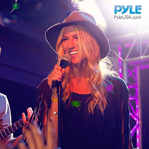 PYLE-PRO Microphone Stand - Universal Mic Mount with Heavy Compact Base, Height Adjustable (2.8’ - 5’ ft.) - PMKS5
