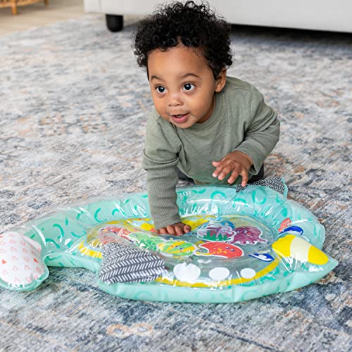 Infantino Wee Wild Ones Pat and Play Water Mat - Narwhal Themed Water mat for Infants and Older Babies, for Tummy time and Sensory Play
