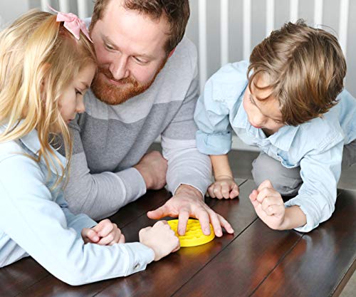 FoxMind Games Last One Lost, Yellow - The Original Push Pop Bubble Popping Sensory Pop It Fidget Toy Game - Autism ADHD Special Needs Stress Reliever, Silicone Bend, Squish, Squeeze Relax Toy Activity