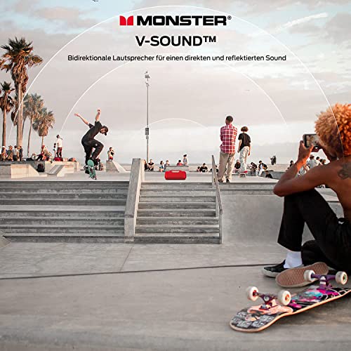 Monster Blaster 3.0 Portable Speaker, 120W Wireless Bluetooth Speaker, IPX5 Rechargeable Waterproof Bluetooth Speaker with USB Charge Out and Aux Input