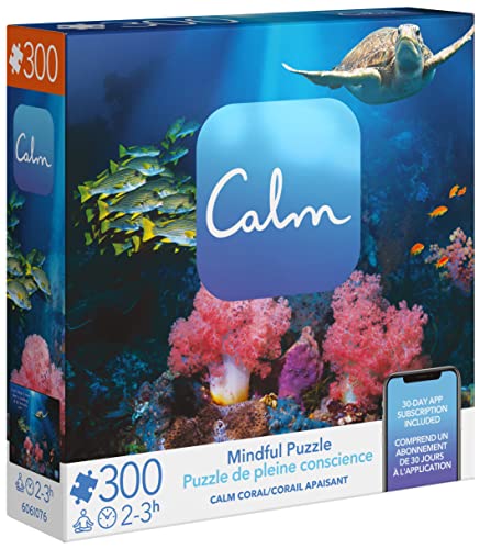 300-Piece Calm Jigsaw Puzzle for Relaxation, Stress Relief, and Mood Elevation, for Adults and Kids Ages 8 and up, Calm Coral