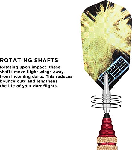 Viper Spinning Bee Soft Tip Darts with Casemaster Storage/Travel Case, Red, 16 Grams