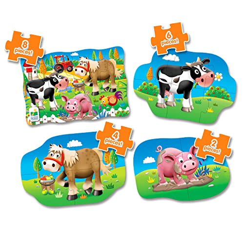 The Learning Journey: My First Puzzle Sets 4-In-A-Box Farm – Farm-Themed Puzzle Sets - Educational Toddler Toys and Activities for Children Ages 2-5