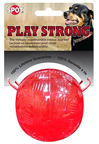 SPOT Play Strong Medium Ball 3.25” | Dog Toys For Aggressive Chewers | Indestructible Dog Toys | Bone | Chew Toys For Aggressive Dogs | Interactive Dog Toy | Dog Chew Toys For Aggressive Chewers