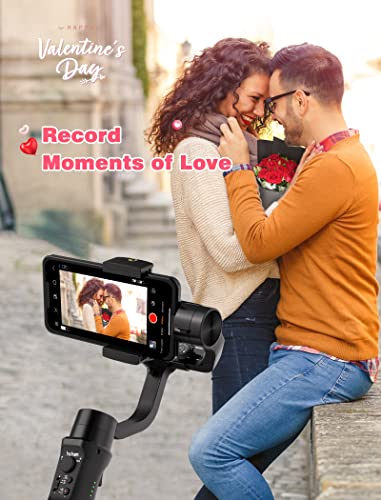 Gimbal Stabilizer for Smartphone, 3-Axis Phone Gimbal for Android and iPhone 14,13,12 PRO, Stabilizer for Video Recording with Face/Object Tracking, 600 °Auto Rotation - hohem iSteady Mobile Plus