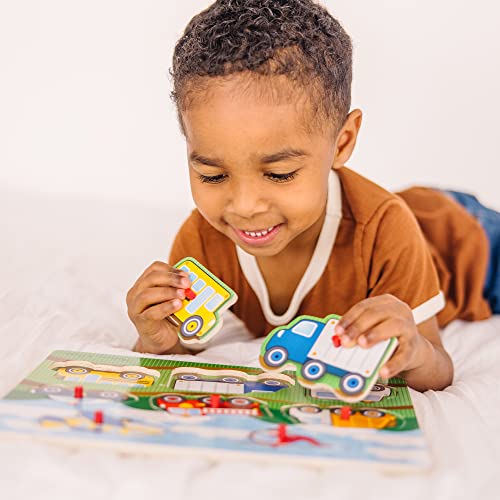 Melissa and Doug Vehicles Wooden Peg Puzzle (8 pcs)