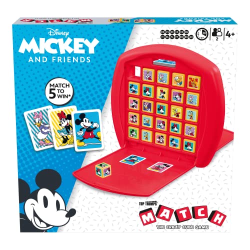 Mickey Mouse and Friends Top Trumps Match Board Game, Family Game for Adults and Children Aged 4 and up