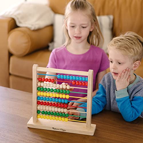 Melissa and Doug Abacus - Classic Wooden Educational Counting Toy With 100 Beads