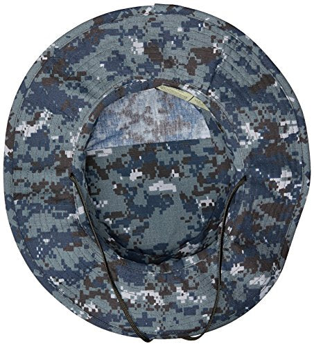 Tru-Spec mens Wide Brim Boonie tru 100 cttn r/s w/ loops, Midnight Digital, 7.75 US