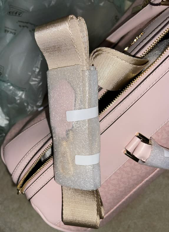 Michael Kors Travel Large Duffle Bag in PVC Signature (Dark Powder Blush)