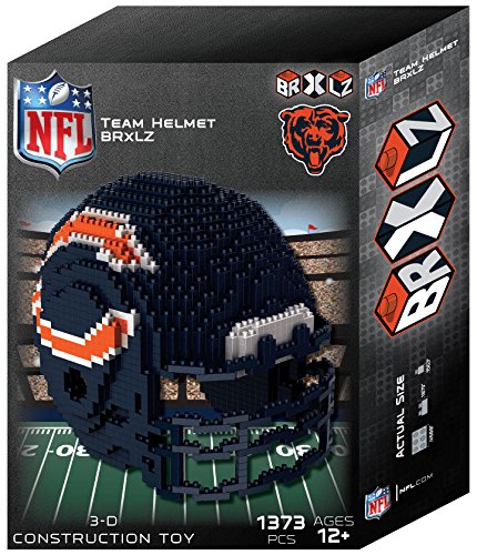 Chicago Bears NFL 3D BRXLZ Construction Toy Blocks Set - Helmet, 1325 pieces