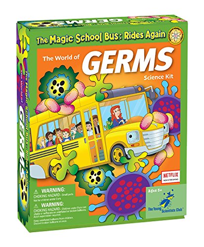 The Magic School Bus Rides Again: The World of Germs By Horizon Group USA, Homeschool STEM Kits For Kids, Includes Hands-On Educational Manual, Magnifying Glass, Petri Dish, Test Tubes and More, Multi