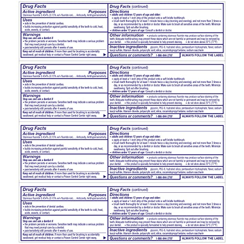 Sensodyne Repair and Protect Whitening Toothpaste, Toothpaste for Sensitive Teeth and Cavity Prevention, 3.4 oz (Pack of 4)