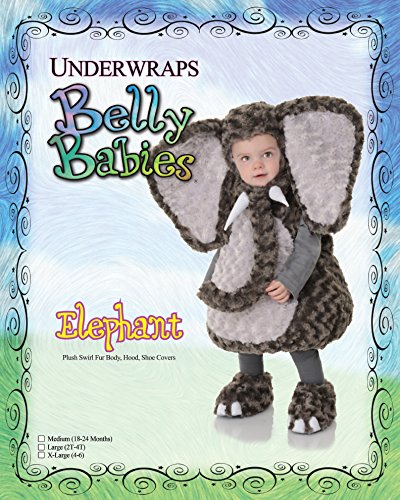 Underwraps Baby's Elephant Belly-Babies, Dark Grey, Large