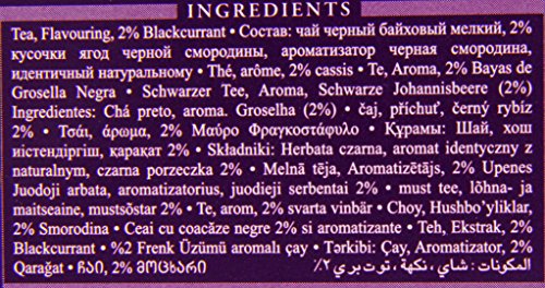 Ahmad Tea Black Tea, Blackcurrant Burst Teabags, 20 ct (Pack of 6) - Caffeinated and Sugar-Free