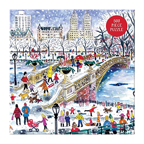 Galison 500 Piece Michael Storrings Bow Bridge in Central Park Jigsaw Puzzle for Adults and Families, New York City Puzzle with Central Park Scenery