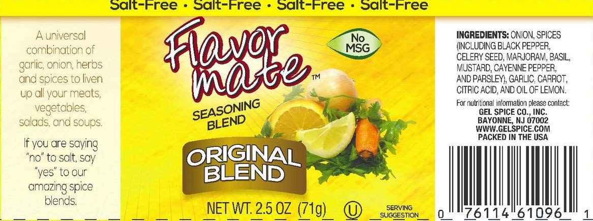 Flavor Mate No Salt Seasoning Blend - Variety Pack - Original ,Garlic and Herb ,Southwest Chipotle,Lemon and Pepper , Table Blend - 2.5 oz-Kosher
