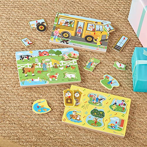 Melissa and Doug Old MacDonald's Farm Sound Puzzle - Farm Animal Toys, Sound Puzzles For Toddlers And Kids Ages 2+