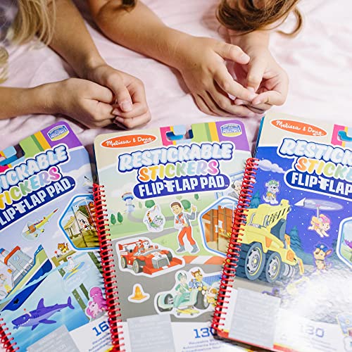 Melissa and Doug PAW Patrol Restickable Stickers Flip-Flap Pad 3-Pack – Classic Missions, Adventure Bay, Ultimate Rescue - PAW Patrol Toys, Reusable Sticker Books For Kids Ages 3+