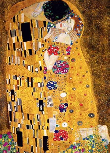 Gustav Klimt The Kiss 1000 Piece Jigsaw Puzzle by Eurographics , Yellow