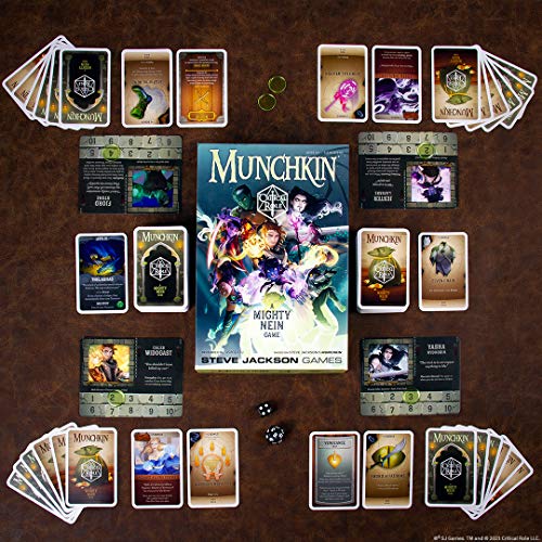 USAOPOLY Munchkin: Critical Role Card Game | Munchkin Game Featuring Critical Role Mighty Nein Campaign | Officially Licensed Critical Role Card Game | Familiar Members, Characters and Guests