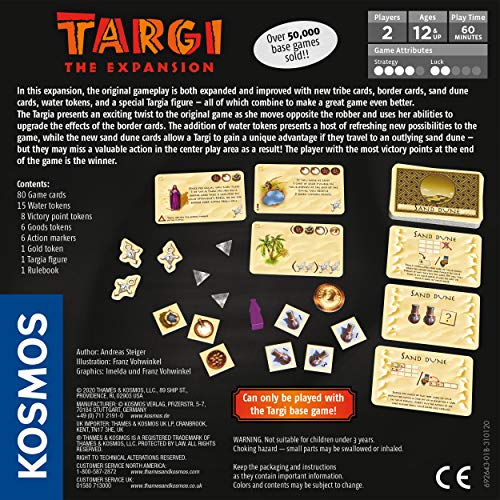 Thames and Kosmos Targi Expansion | Two-Player Game | Strategy Board Game | Expansion for Award-Winning Game Targi | from Kosmos Games