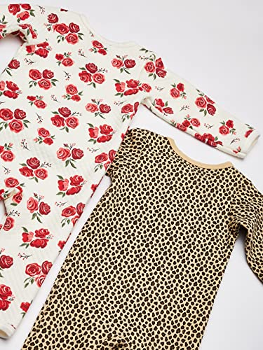 Hudson Baby Unisex Baby Premium Quilted Coveralls, Rose Leopard, 0-3 Months