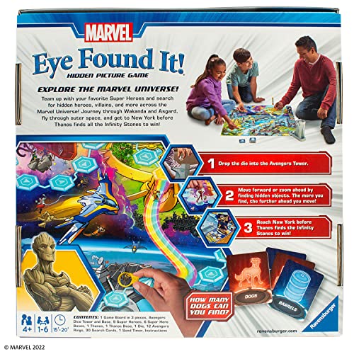 Ravensburger Marvel Eye Found It! Board Game for Boys and Girls Ages 4 and Up - A Fun Family Game