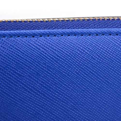 Kroo Clutch Wallet with Wristlet and Crossbody Strap for Smartphones up to 6.3 Inch - Carrying Case - Frustration-Free Packaging - Black and Blue