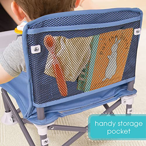 Summer Pop ‘n Sit Portable Booster Chair, Dusty Blue - Booster Seat for Indoor/Outdoor Use - Fast, Easy and Compact Fold