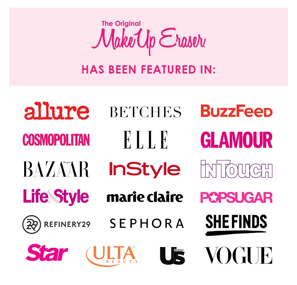 The Original MakeUp Eraser, Erase All Makeup With Just Water, Including Waterproof Mascara, Eyeliner, Foundation, Lipstick, and More (Clean White)