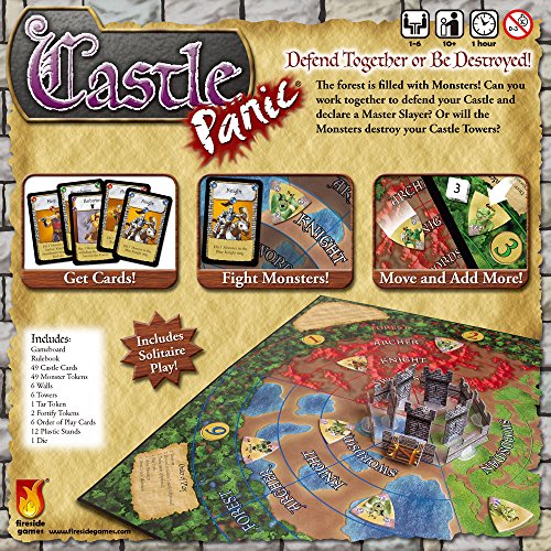 Fireside Games Castle Panic, Board Game for Adults and Family, Cooperative Board Game, Ages 10+, for 1 to 6 Players, Average Playtime 60 Minutes, Made