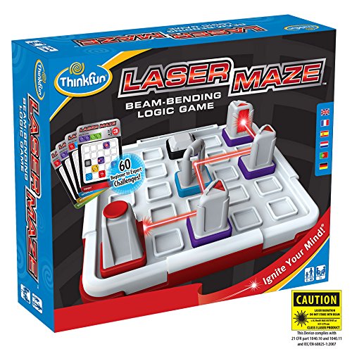 Think Fun Laser Maze (Class 1) Brain Game and STEM Toy for Boys and Girls Age 8 and Up – Award Winning and Mind Challenging Game for Kids (44001014)