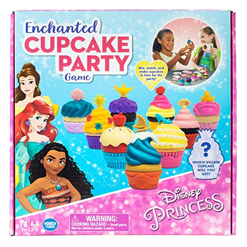 Wonder Forge Disney Princess Enchanted Cupcake Party Game For Girls and Boys Age 3 and Up - A Fun and Fast Matching Game You Can Play Over and Over (1088)