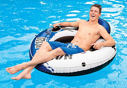 Intex River Run I Sport Lounge, Inflatable Water Float, 53' Diameter