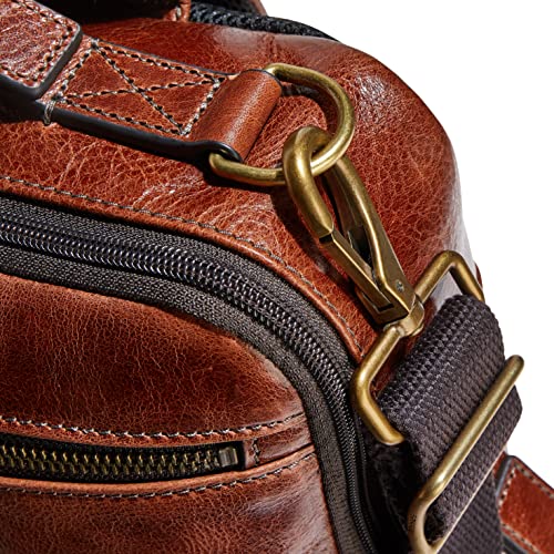 Fossil Men's Buckner Leather Small Convertible Travel Backpack and Briefcase Messenger Bag, Cognac , (Model: MBG9483222)